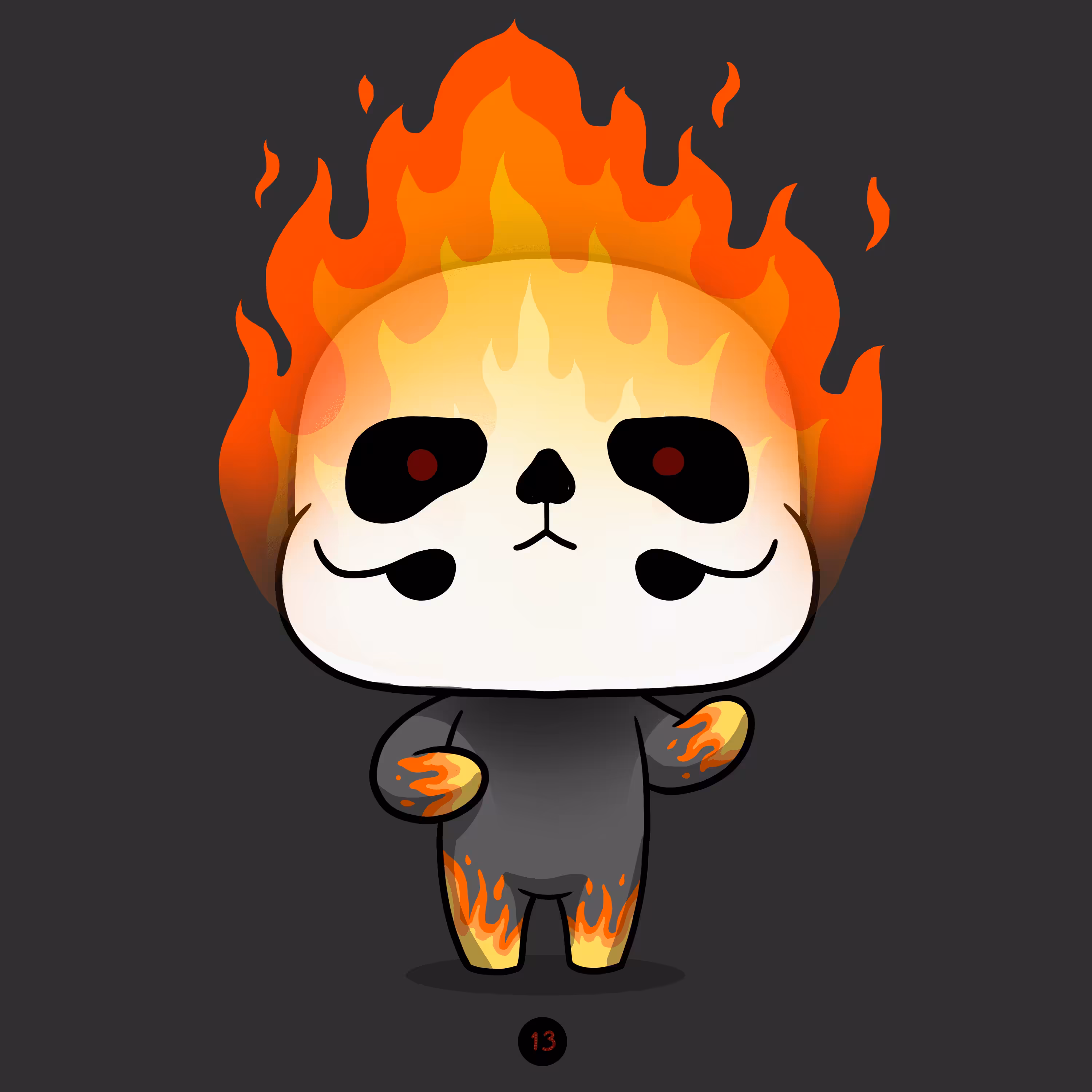 FIRE SKULL 13