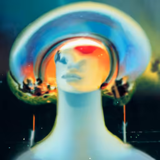 The Rise of Consciousness D (In The Style Of a 70s Science Fiction Novel Cover)