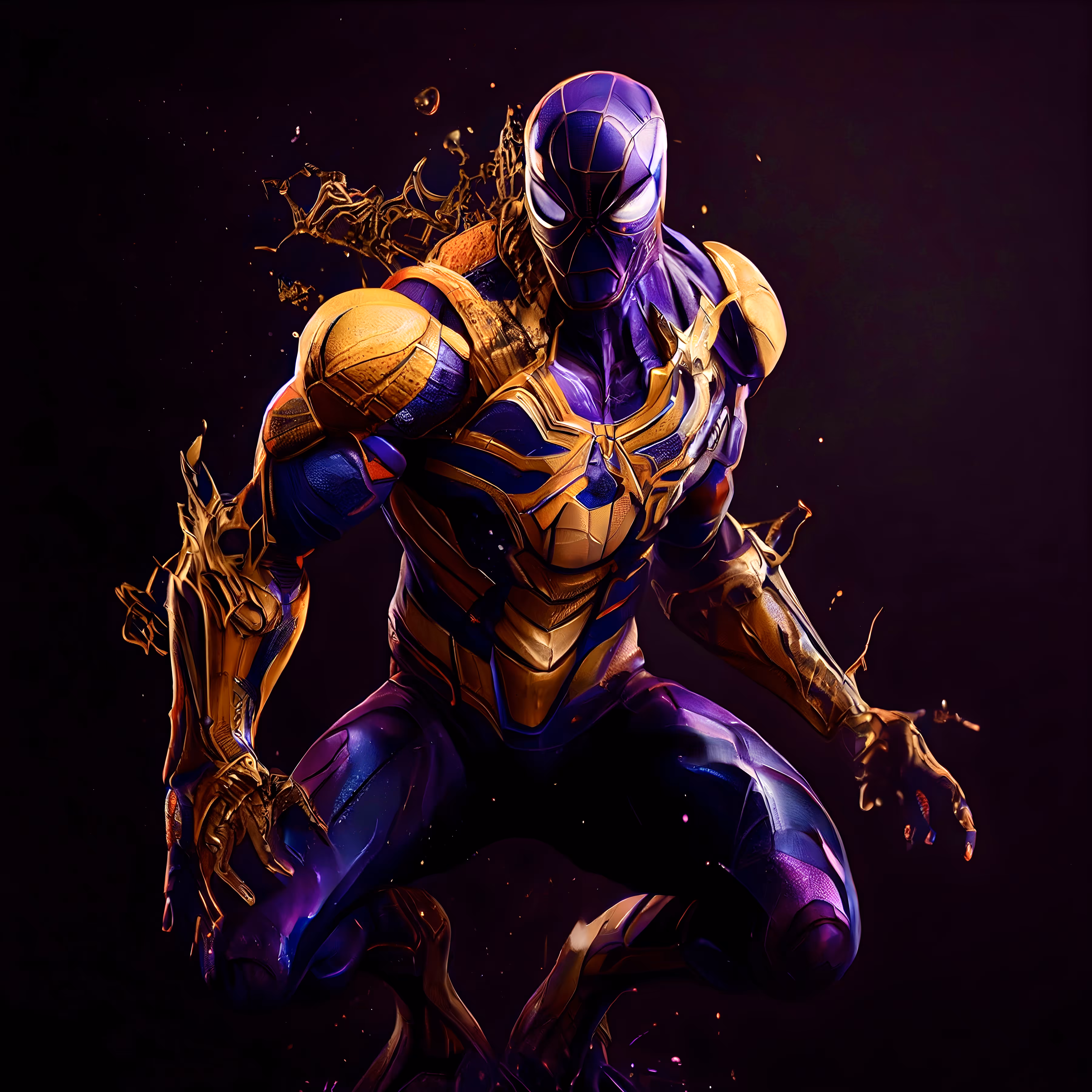 Cyber Comic Art: SPIDER-MAN X THANOS IV