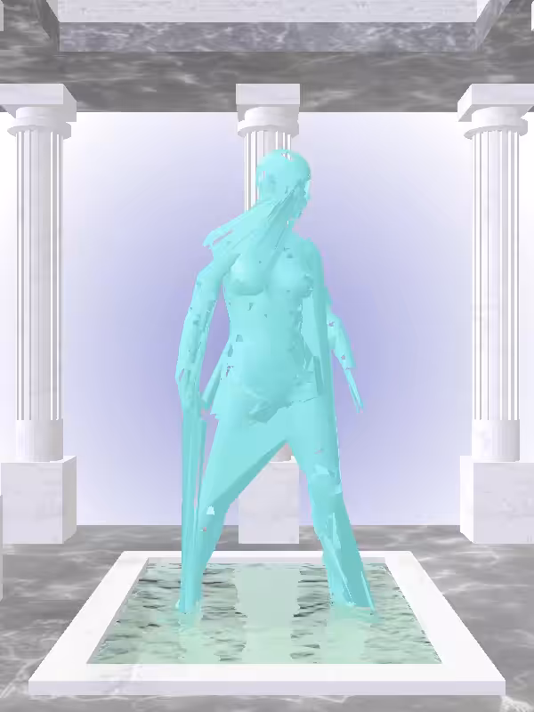 HeavenComputer: The Shooter Minty Green Woman #7010