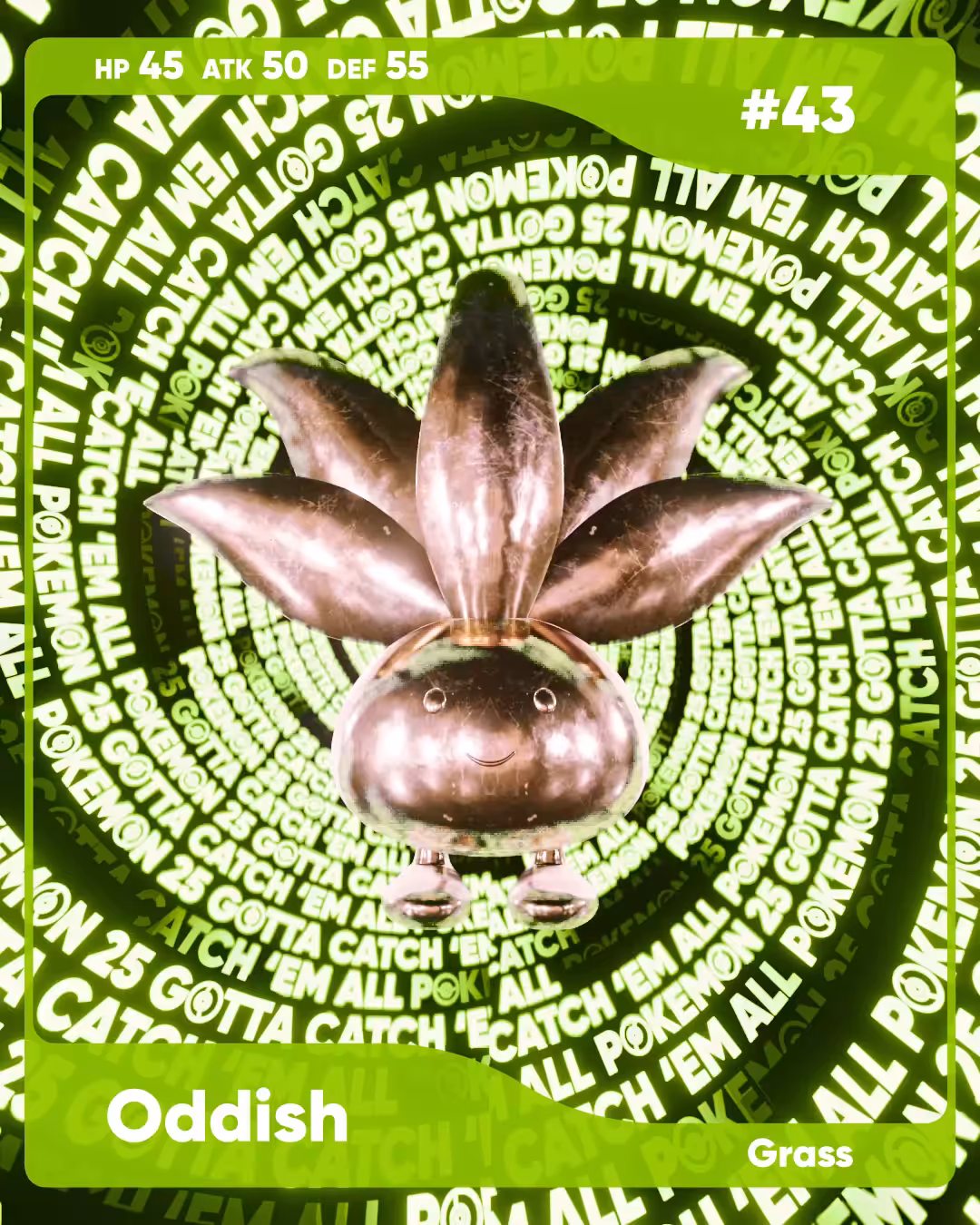 GOLD ODDISH | POKEMON CRYPTO CARD