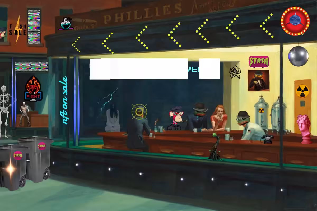 METAVERSE (Nighthawks by Edward Hopper EDT)