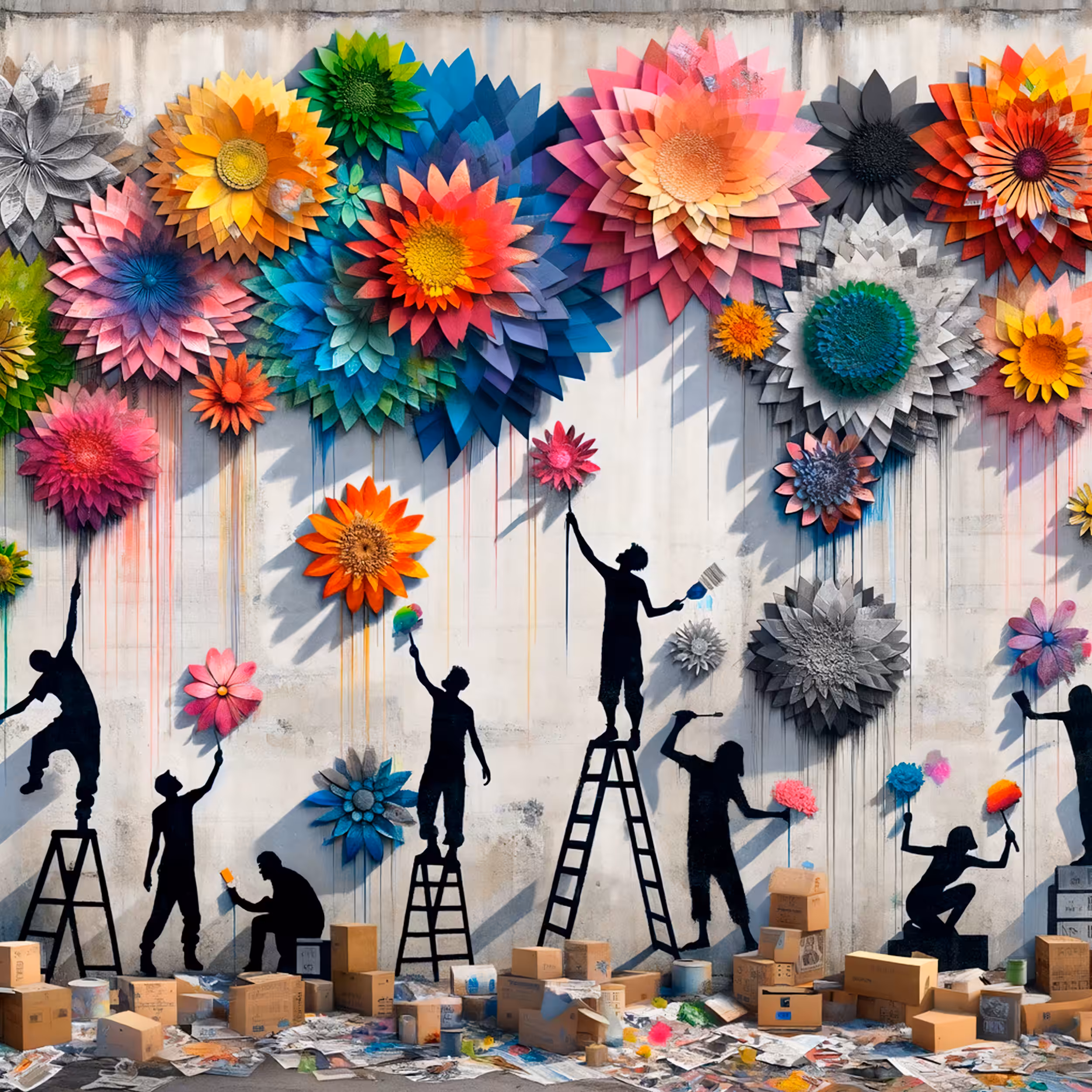 Beyond Decoupage Boundaries: Emotions in Bloom - Urban Canvas Awakens 3