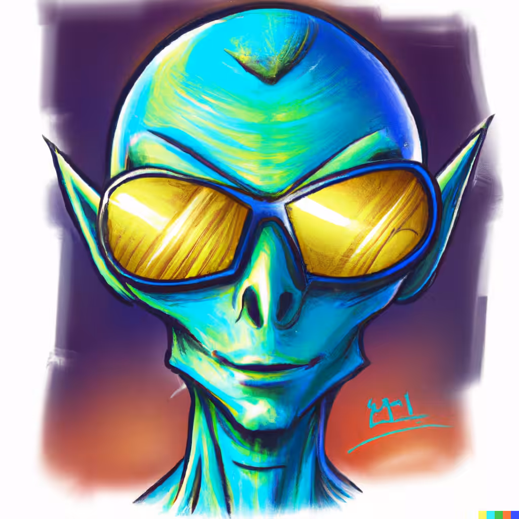 Alien with Sunglasses No. 1