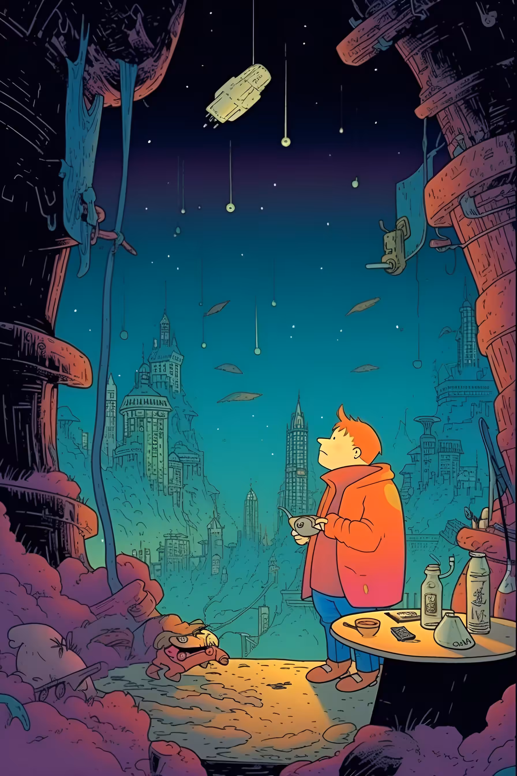 alone in the ruins