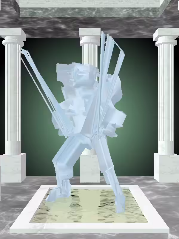 HeavenComputer: The Kicking Ethereal Blue Woman #6500