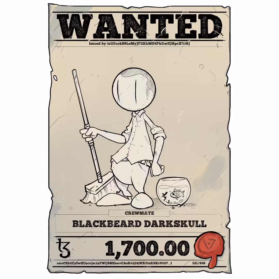 BLACKBEARD DARKSKULL | TEZOS PIRATE 521/666