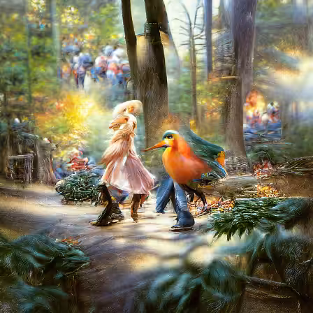 Fantasy Spirit: Blond couple of birds
