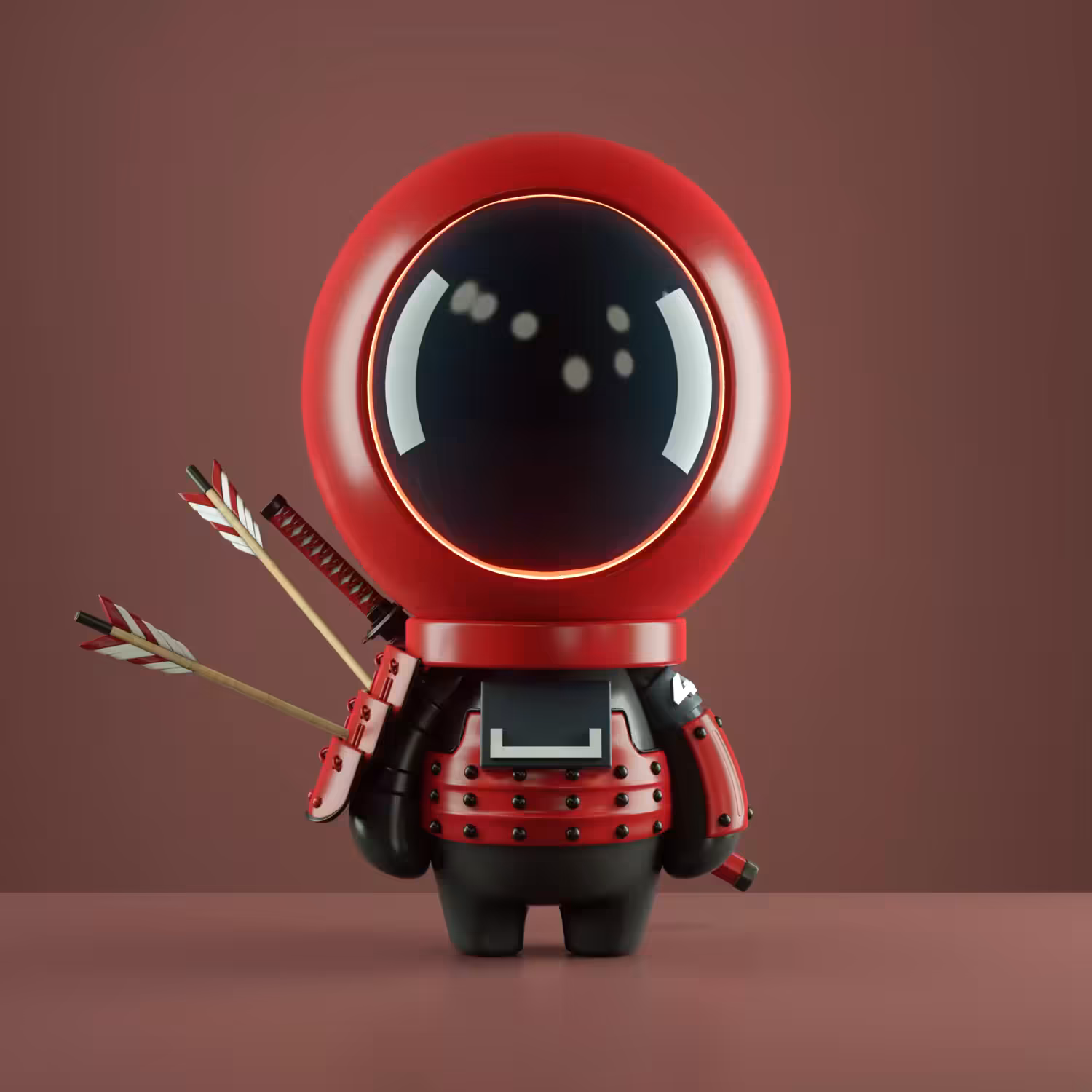 Astronaut #44 Red Sun
