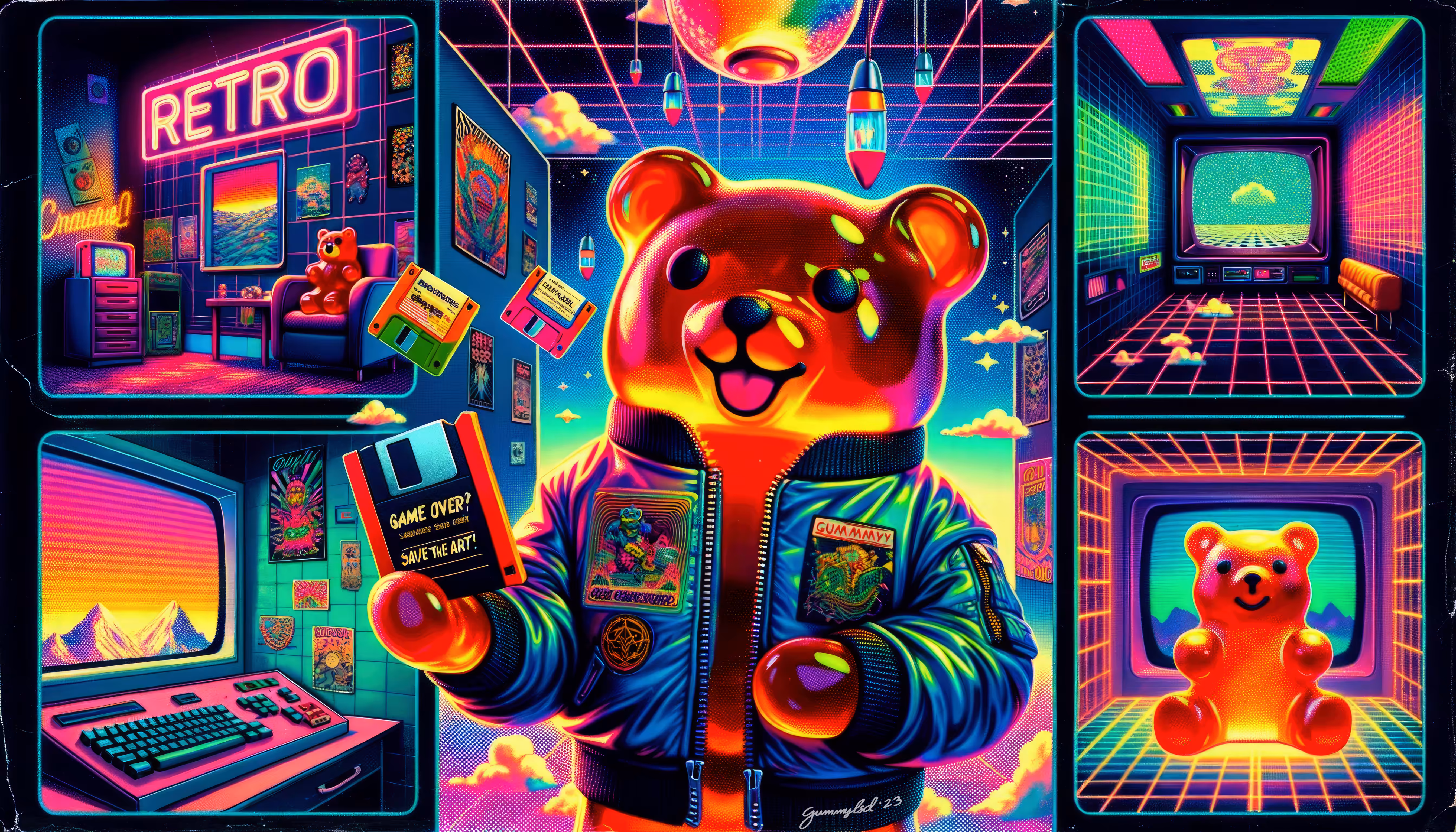 Ai Bear Art from GummyLSD: Game Over?: LSDGB Comic #28