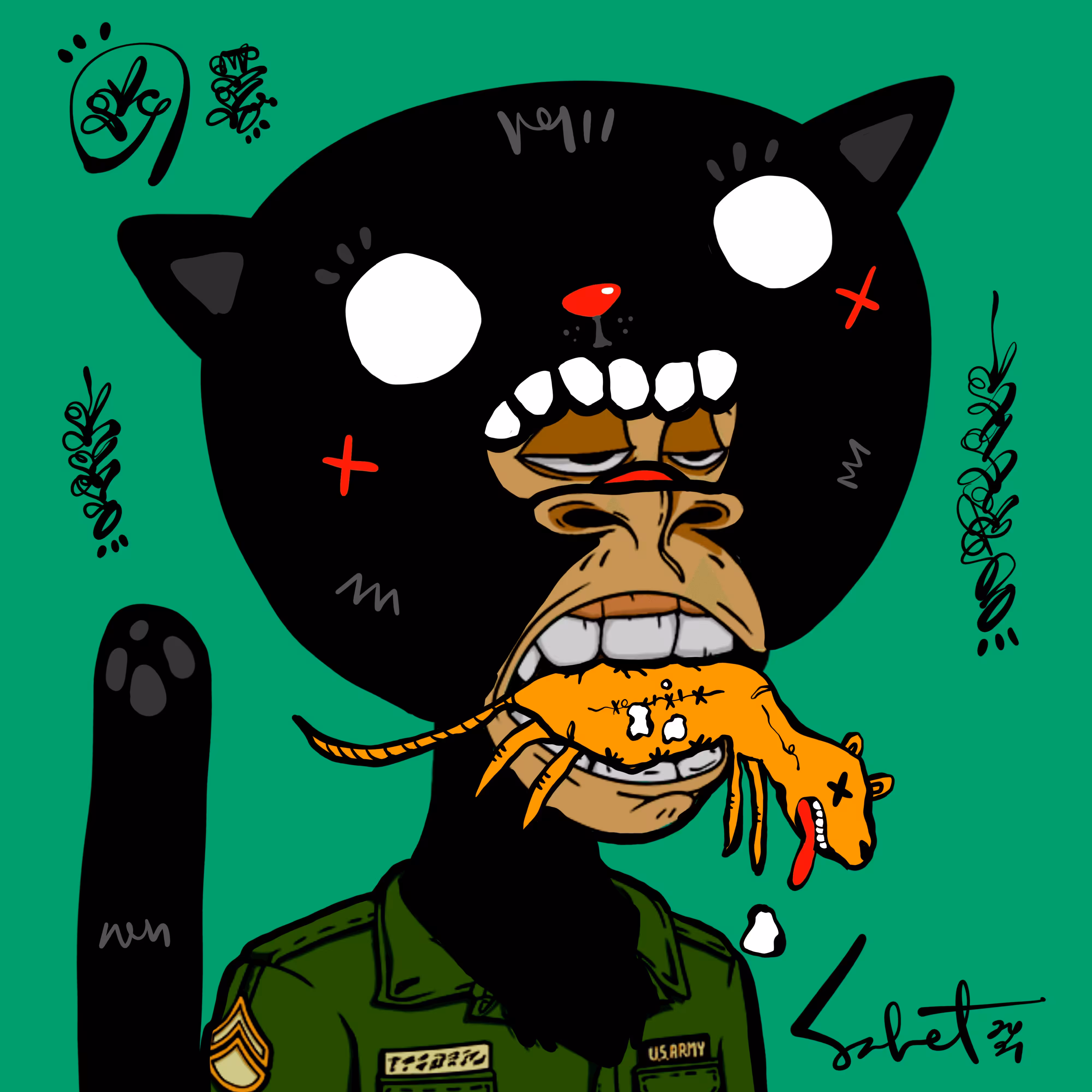 Ugly Kitties by Sabet #150 (Bored Apes Yacht Club Edition)