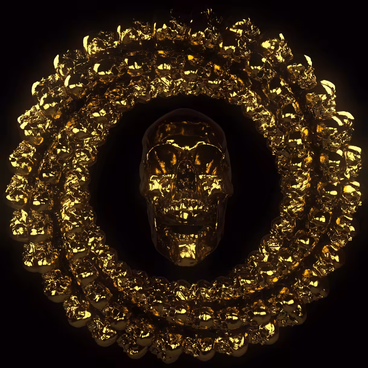Cycle of death: Skull ring.