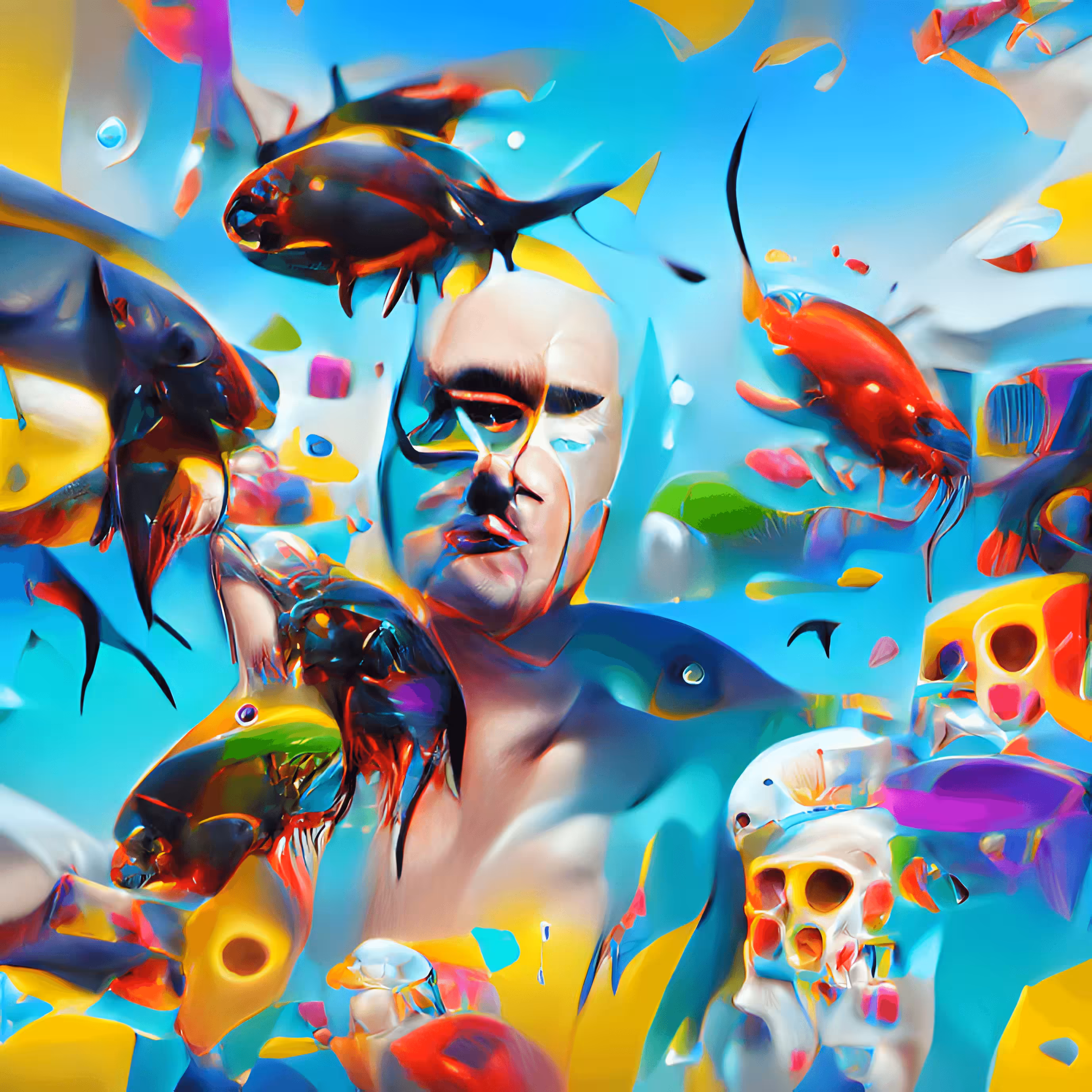 Ibiza in the Style of Damien Hirst