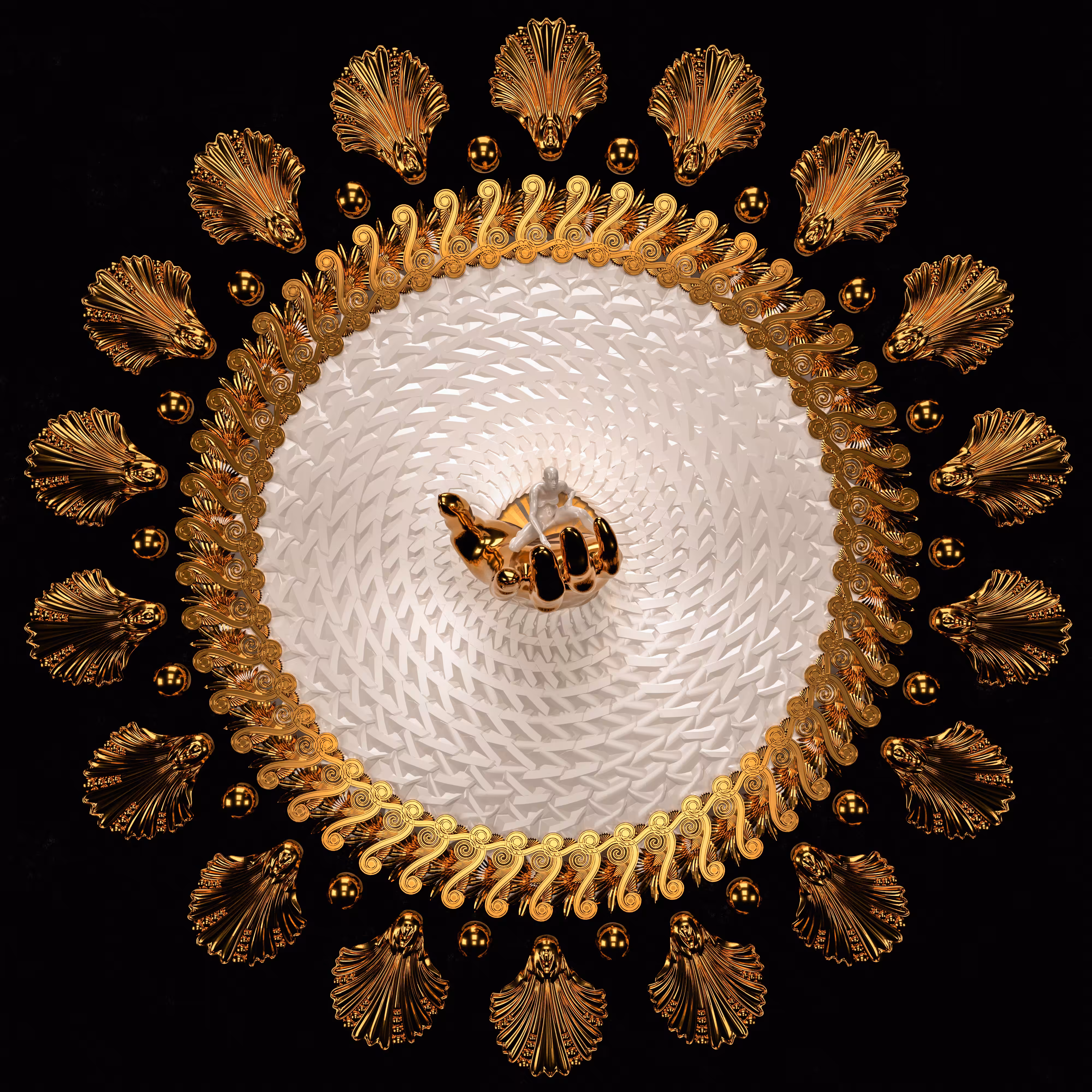 Golden pretty woman