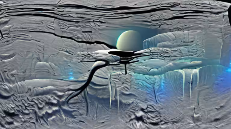 serenity under the ice of enceladus (pixray_genesis)