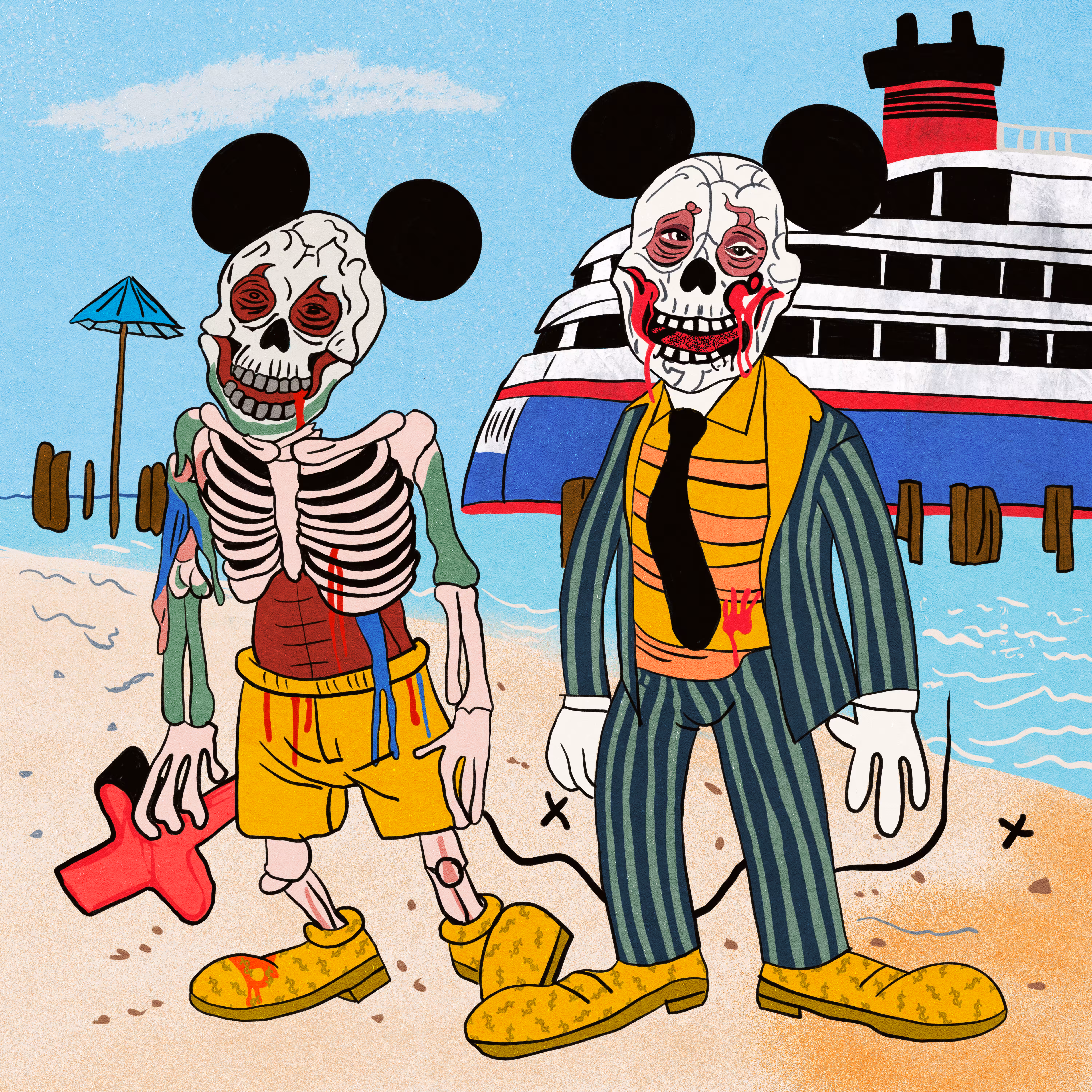 Mickey on Beach