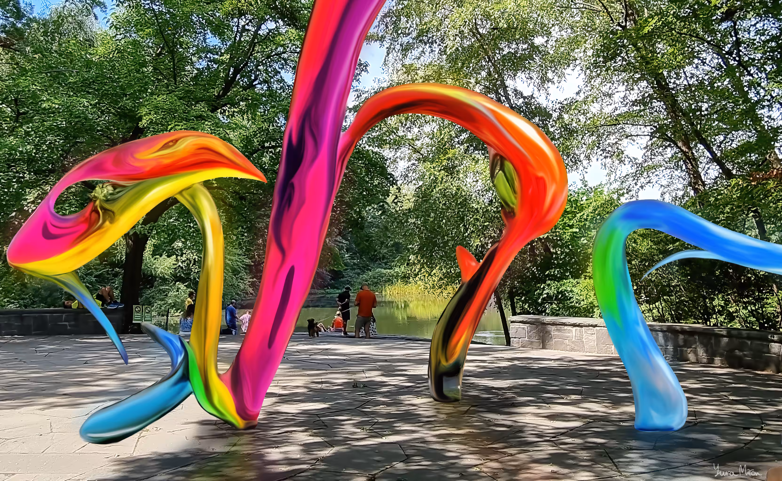 Cycling in NYC/// Glass blown installation #13