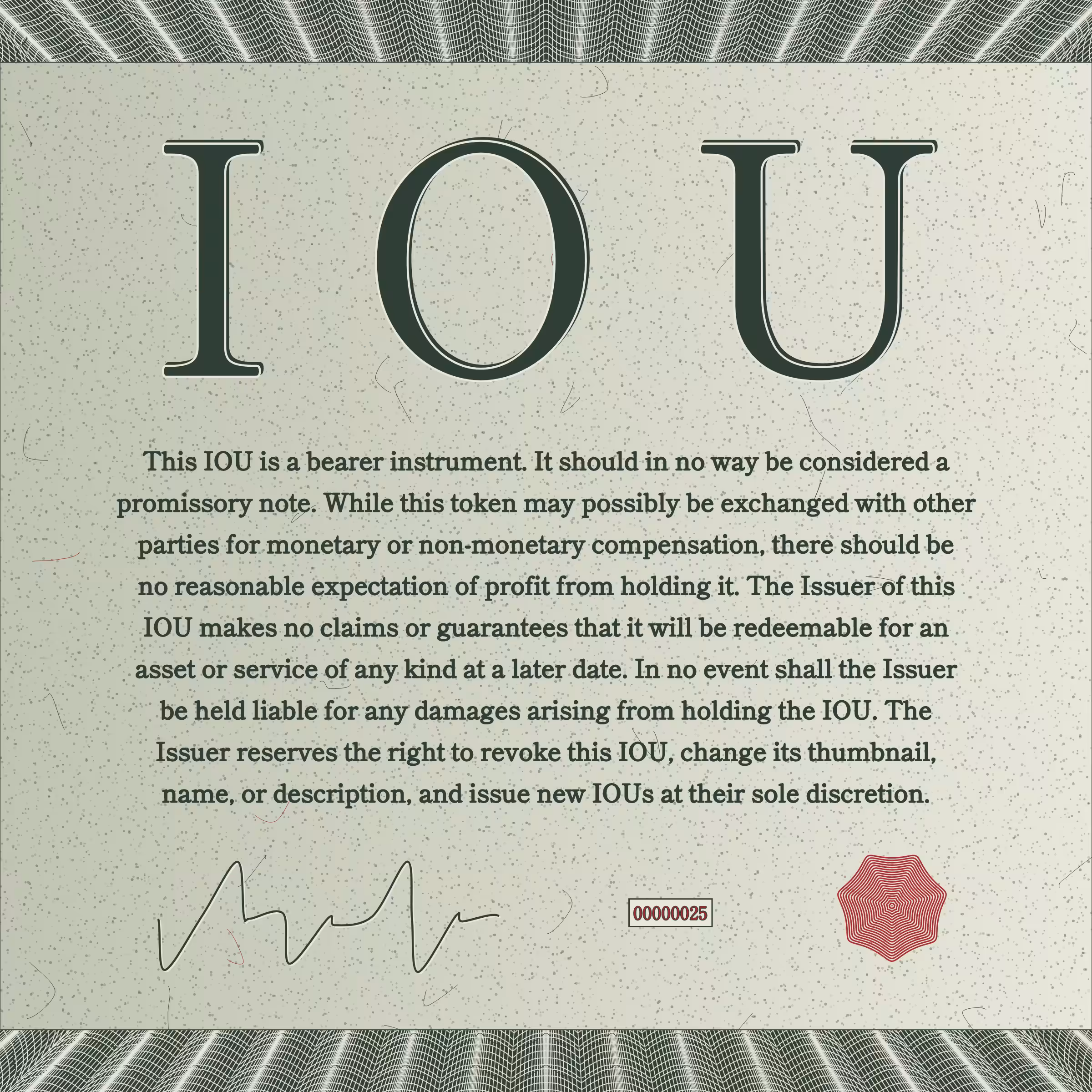 IOU #25