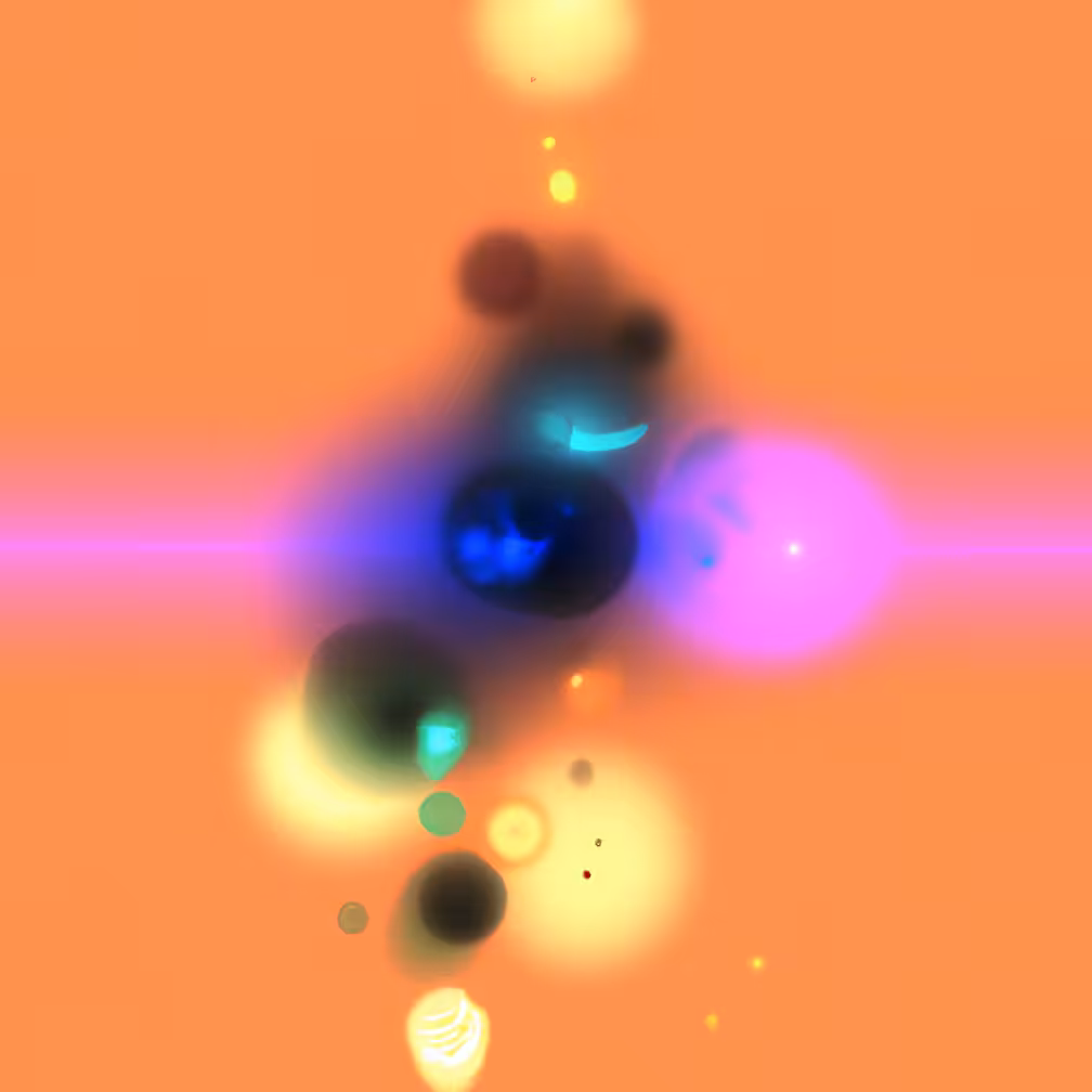 Three cycles: Orange Written Circles
