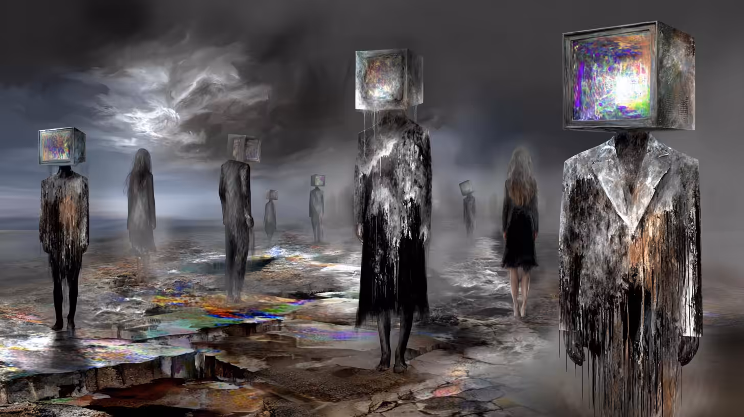 Sadness: Faces Replaced by Noise