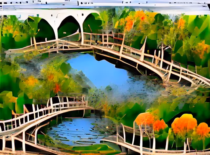 Monet pond and bridge