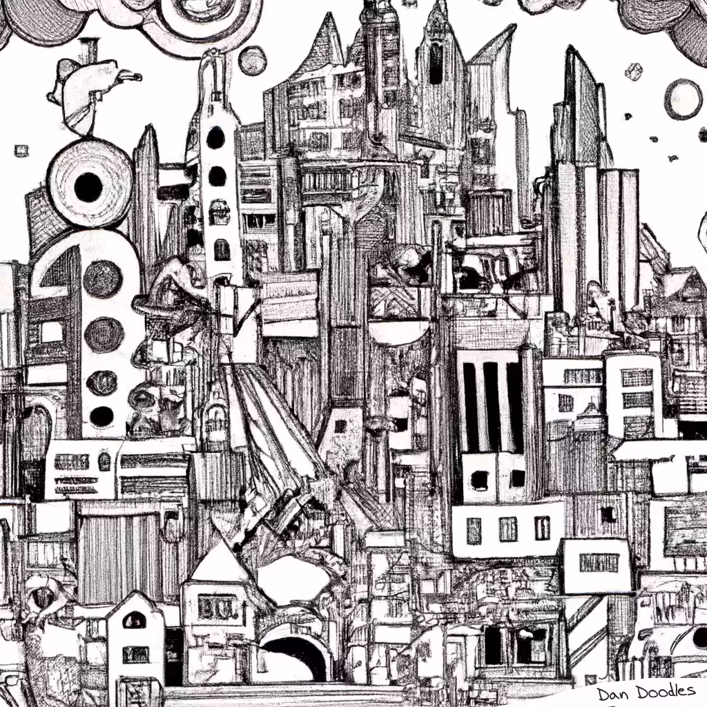 Cityscape Doodle - Lollypona City