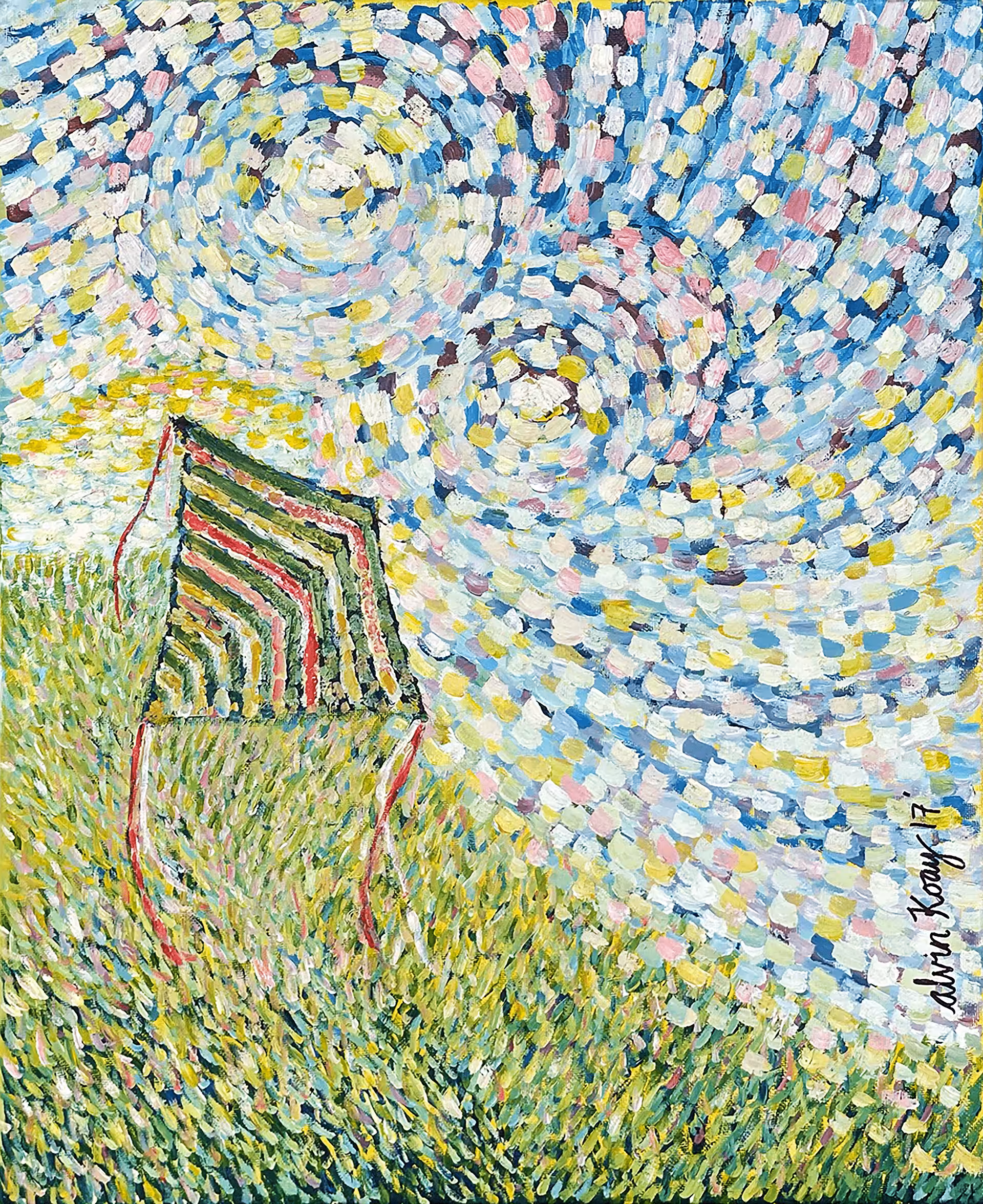 Title: "Windy Sunday Afternoon", 2017 with Hi-Resolution Image for Fine Art Prints