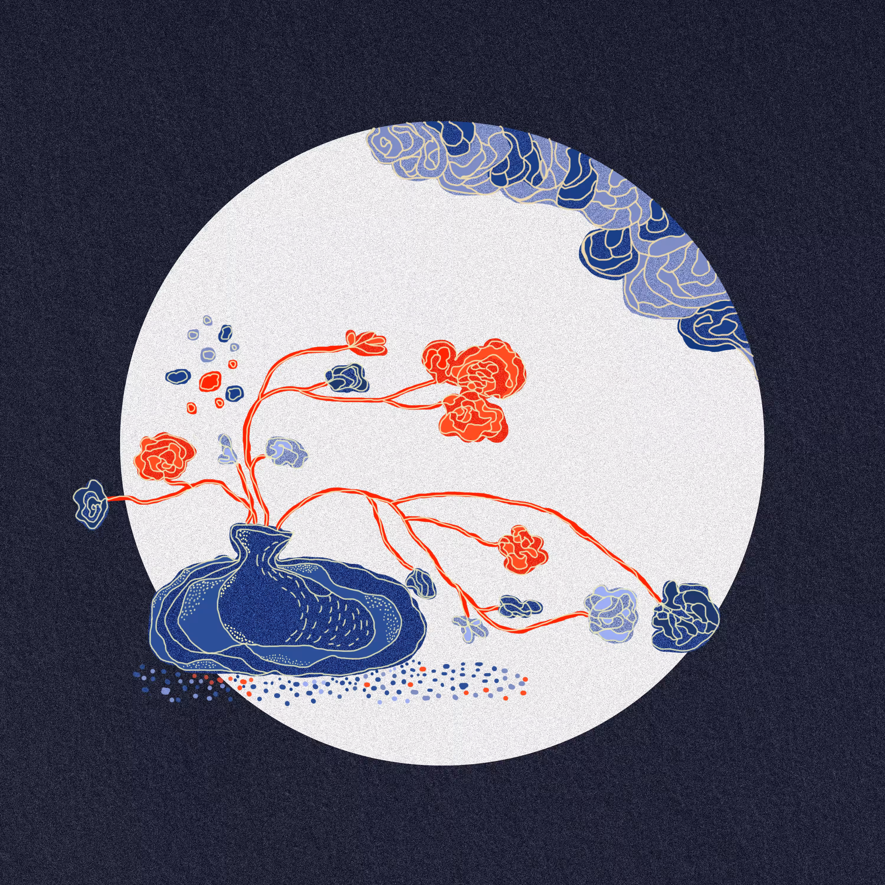 White circle
