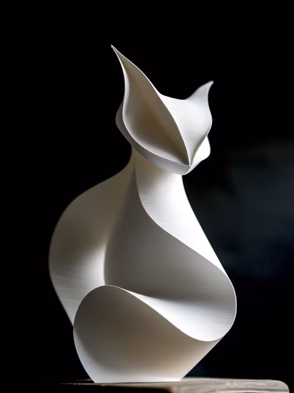 Cat Paper sculpture #3