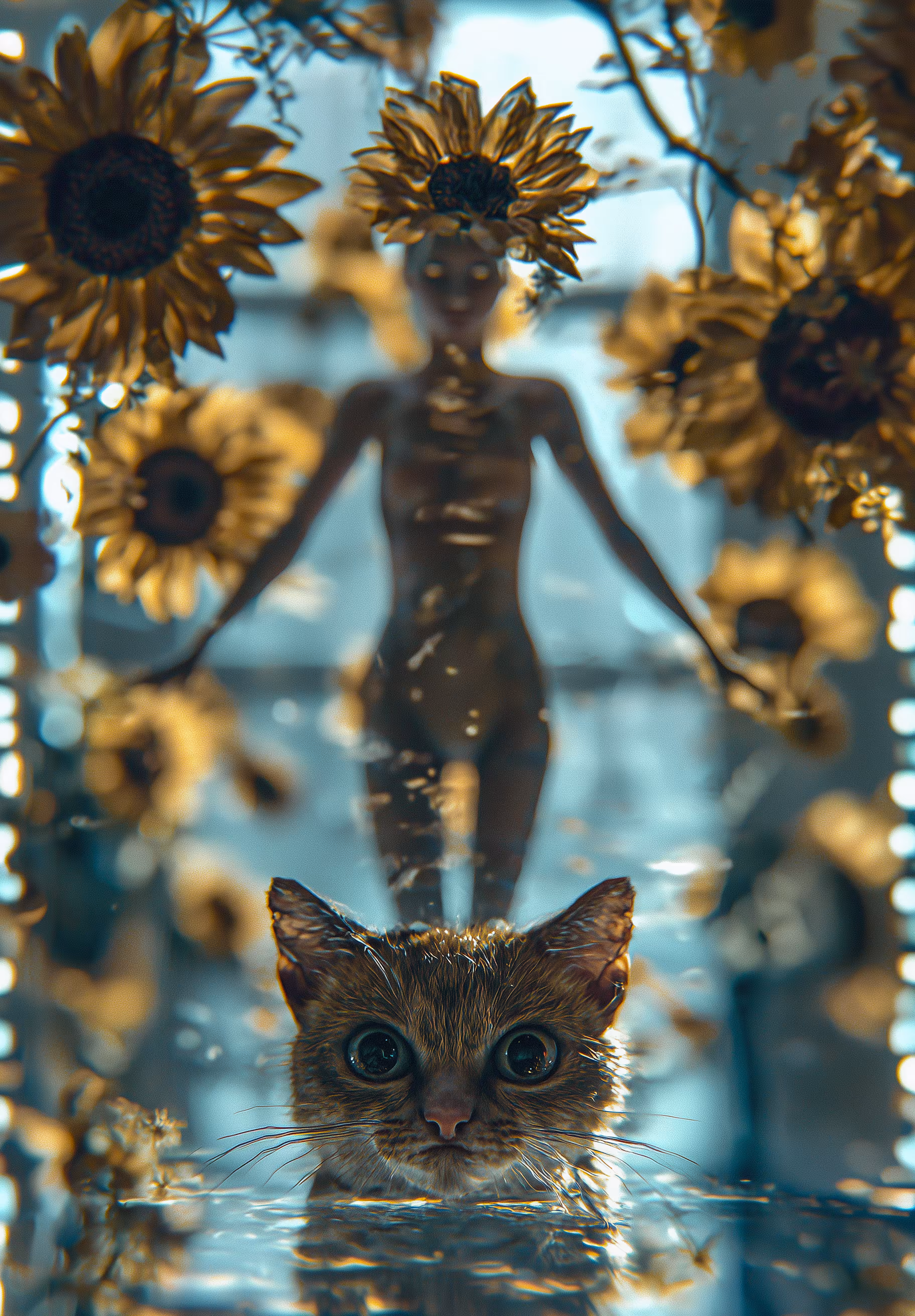 Sunflowers #2 Cat