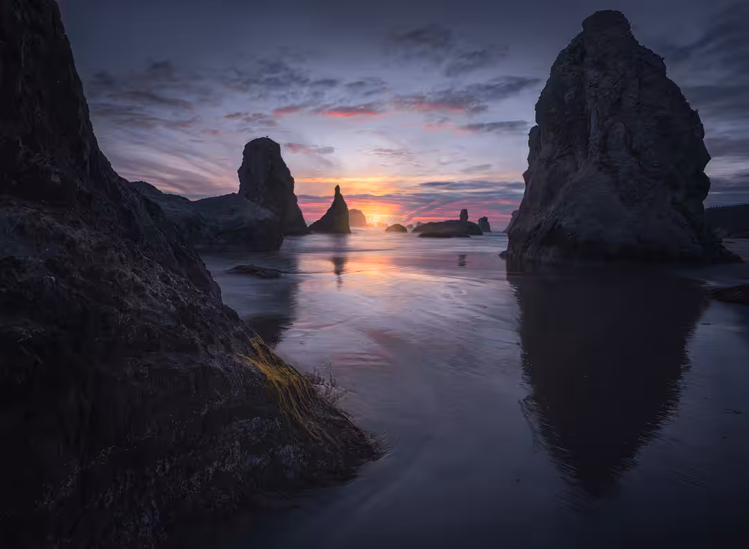 Collection: Magical Sunset along the Oregon Coast, USA