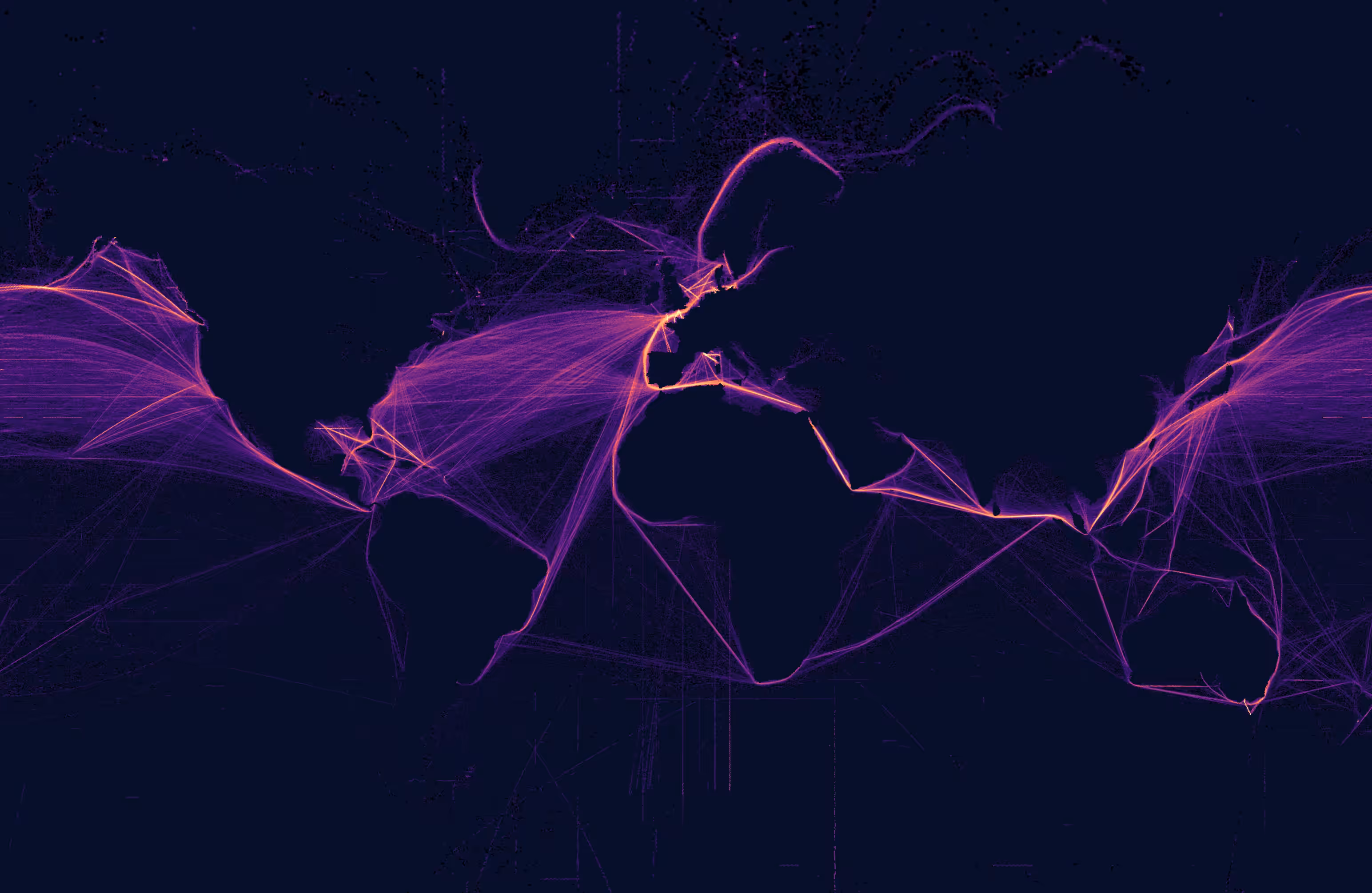 Global Shipping Routes - 2008