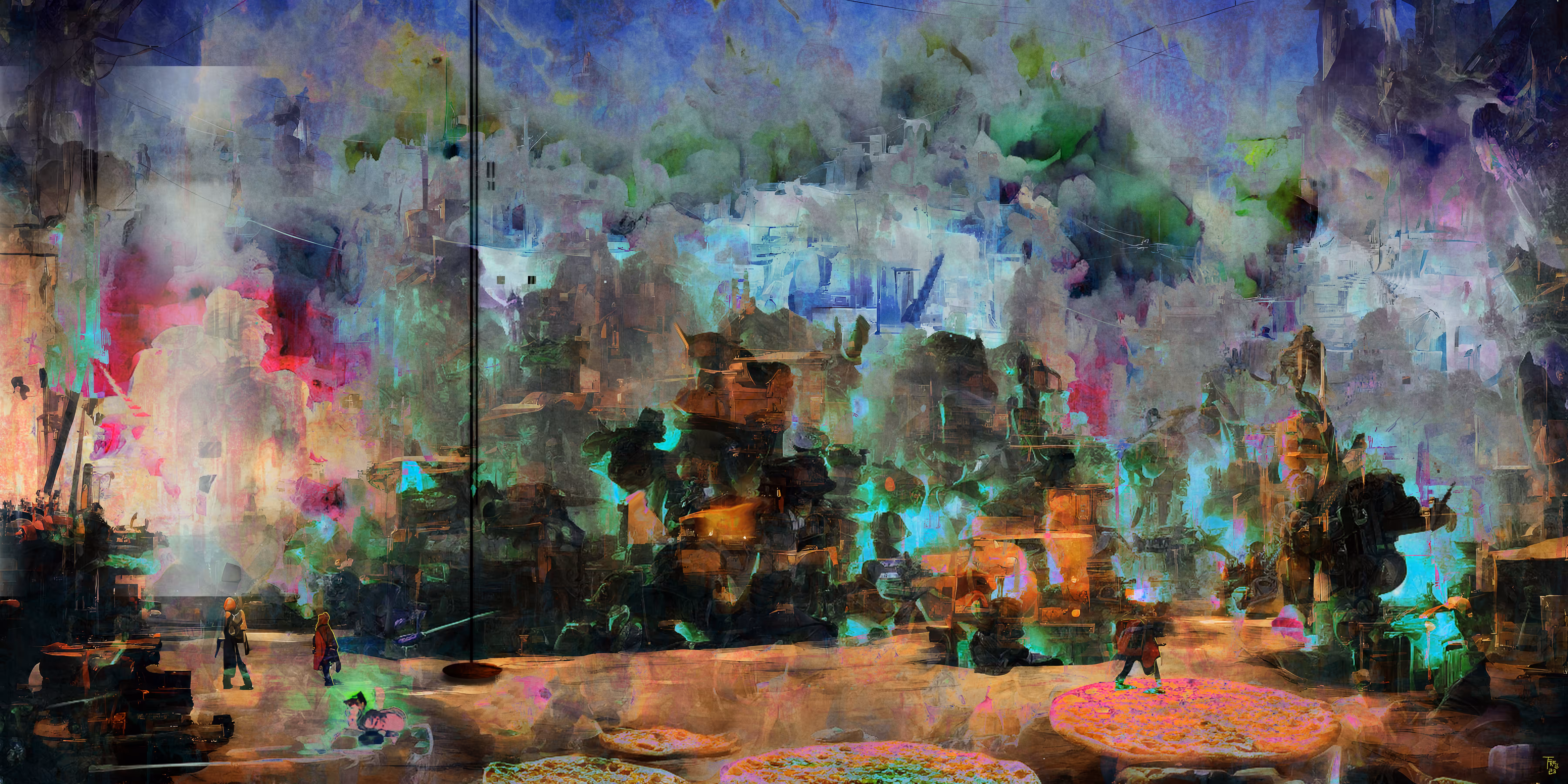 neon precarious