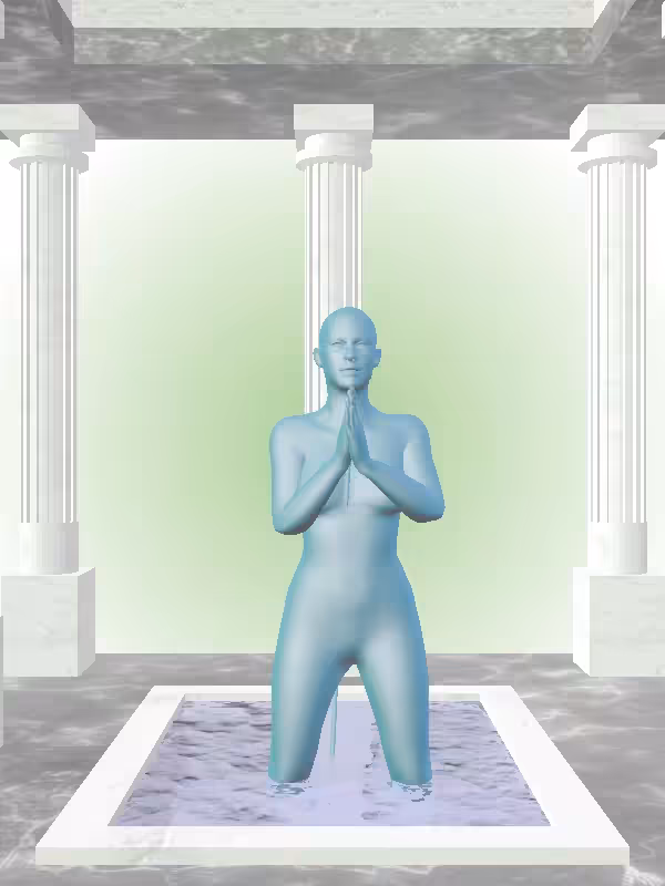 HeavenComputer: The Praying Aqua Green Woman #2932