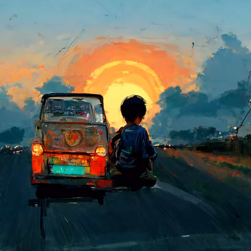 Sketch of Asian Boy