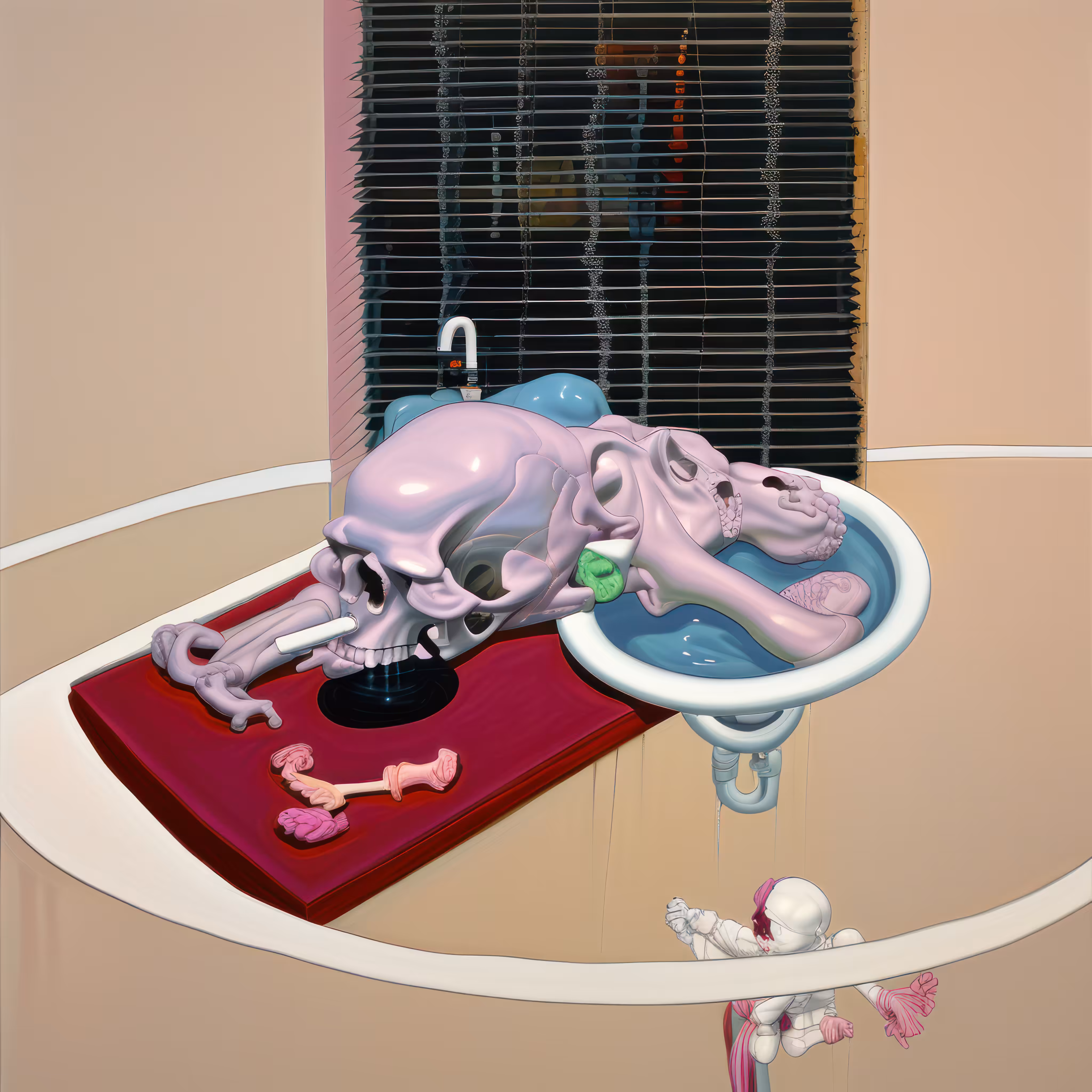 Figure at a Washbasin, 1976, after Bacon