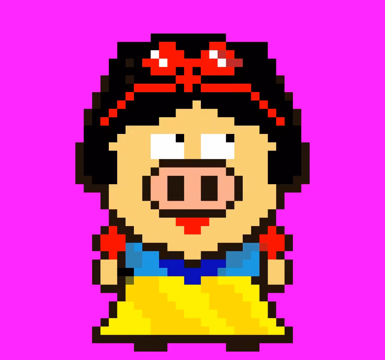 Mr Ham Pig snow white #038