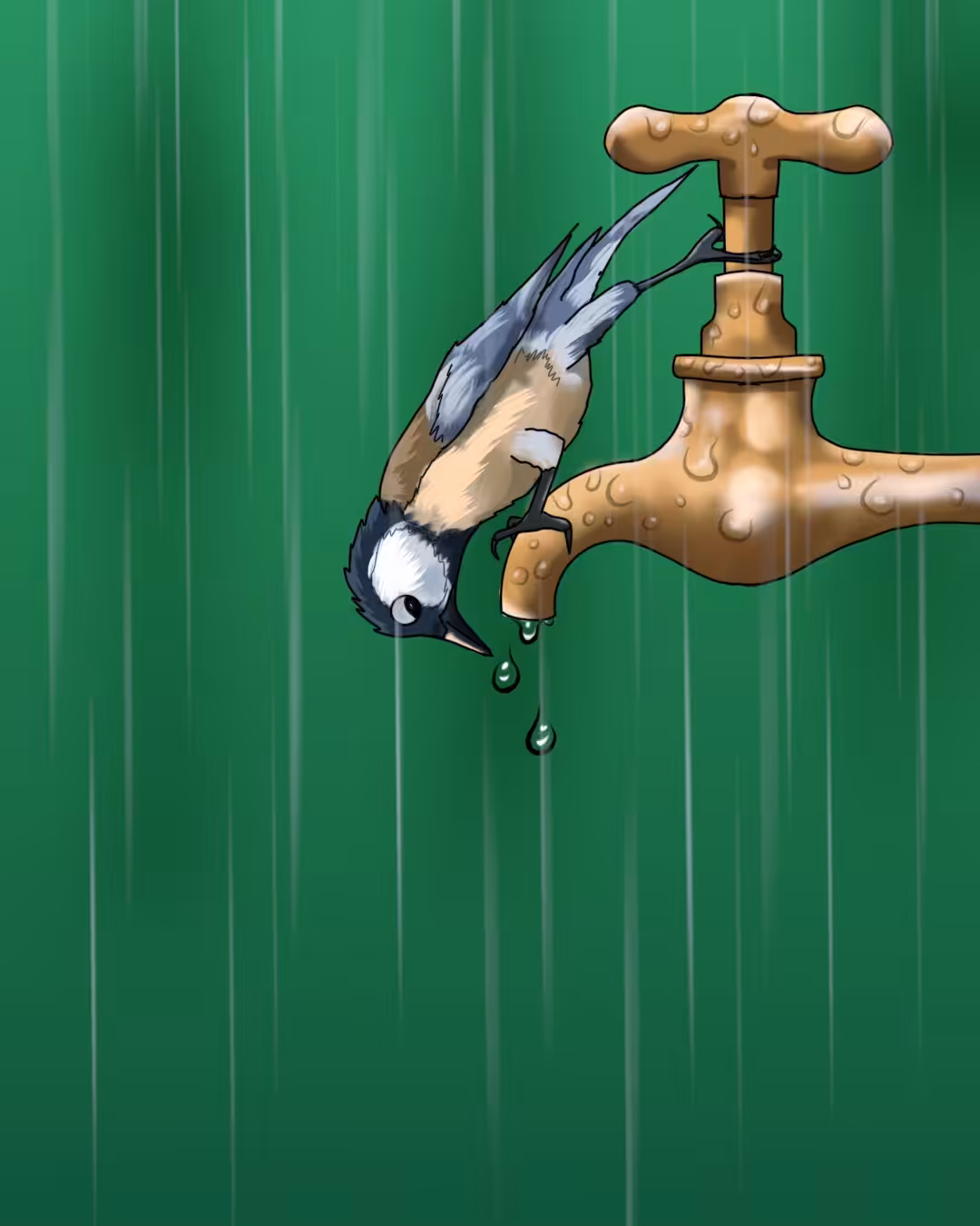 Art Of Abolfazl : Bird and drops