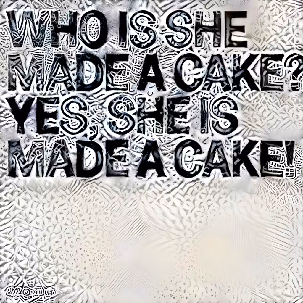 Who is she made a Cake? AI Collab edition.