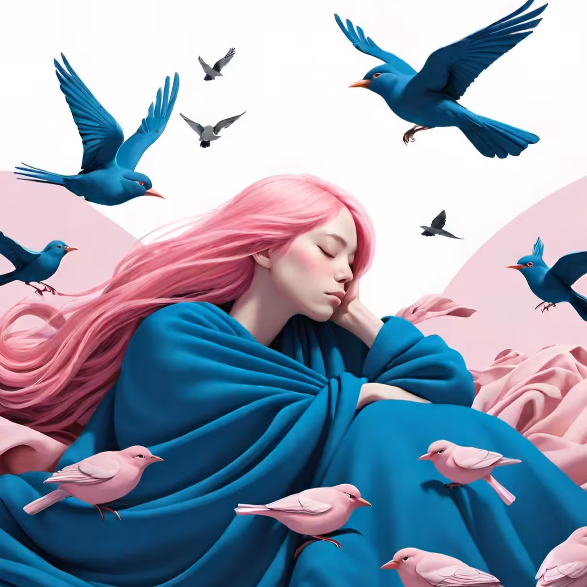 Blue Tide, Pink Flight  #8