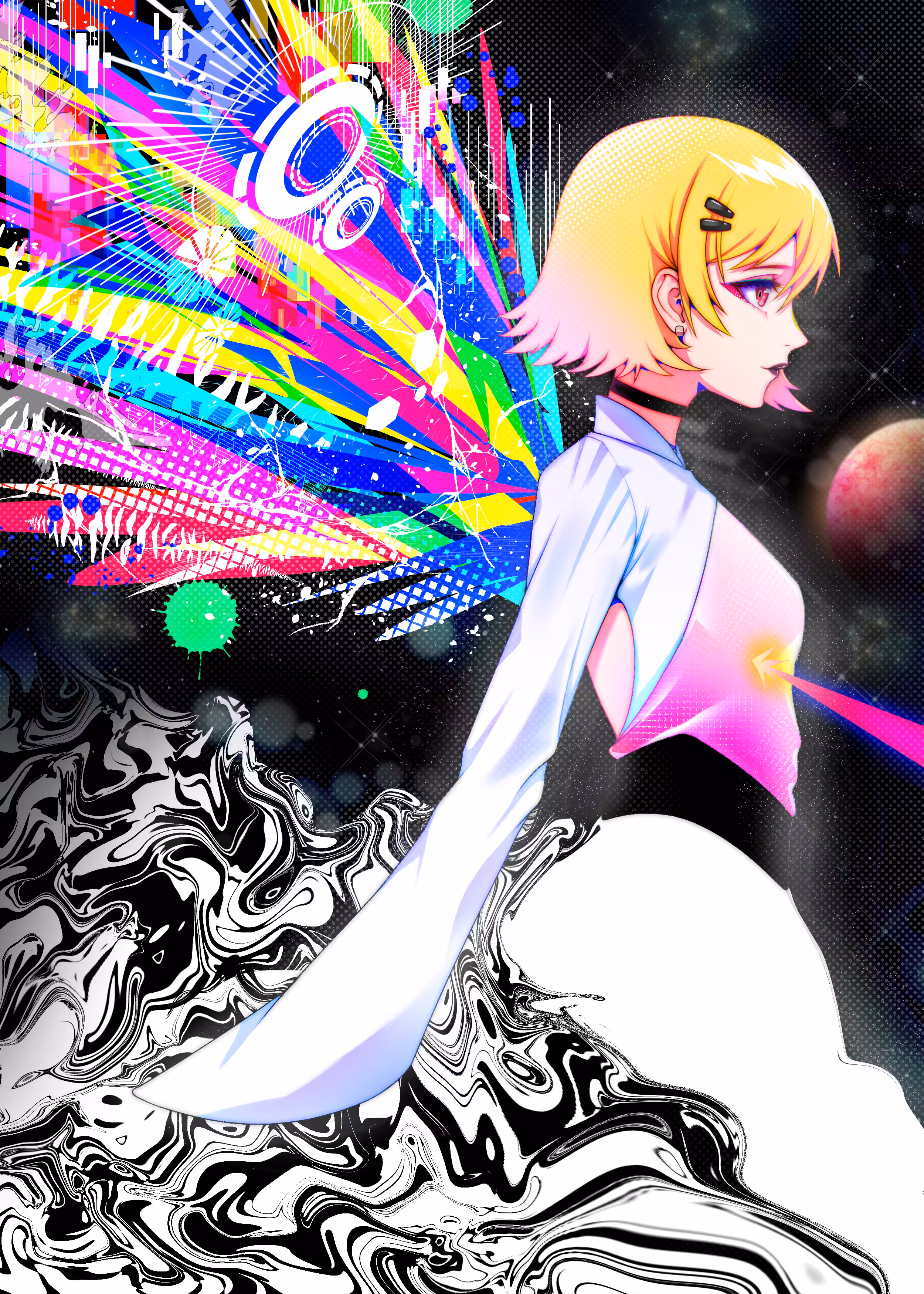 In between