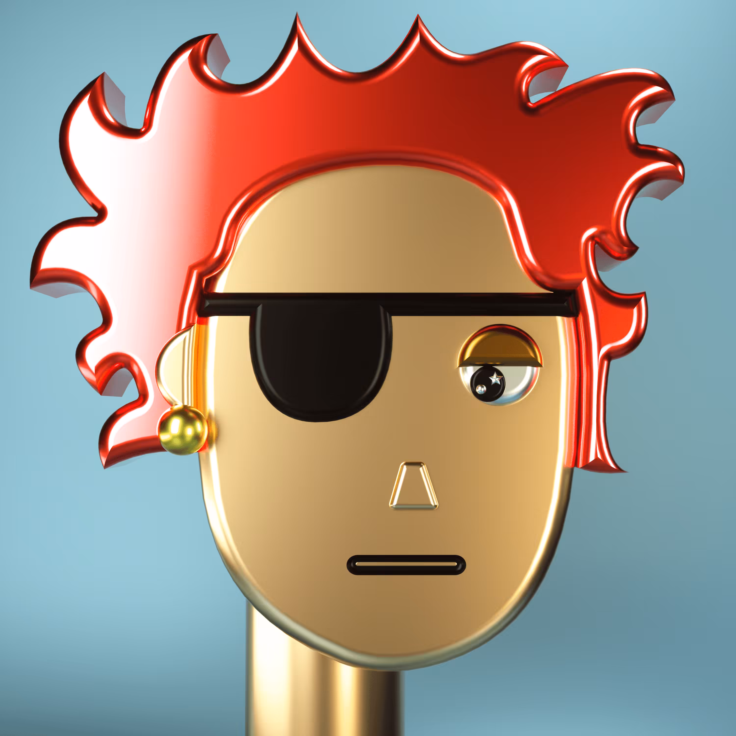 3D Chrome Punks: 3D Chrome Punk #0475