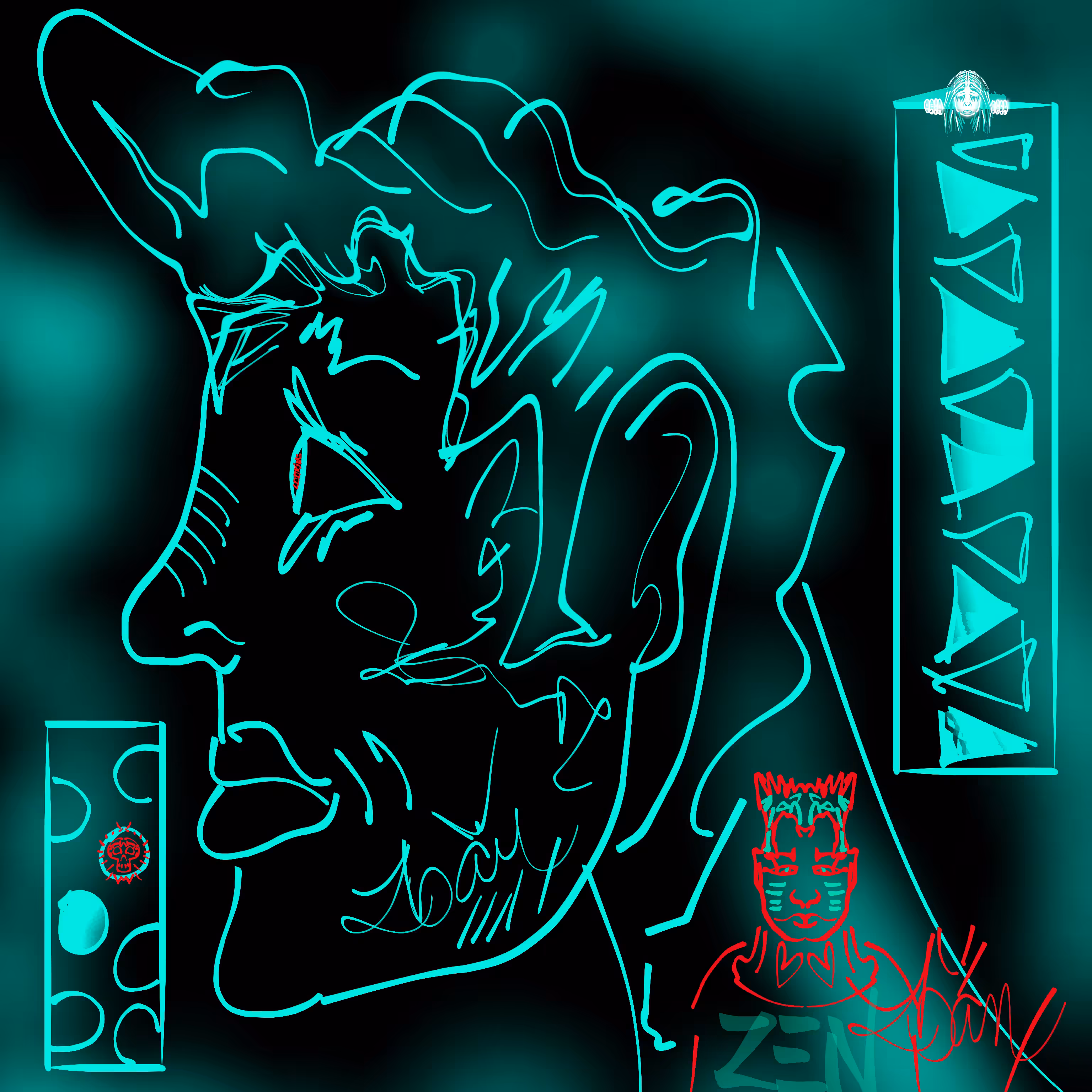 Blue Face 1