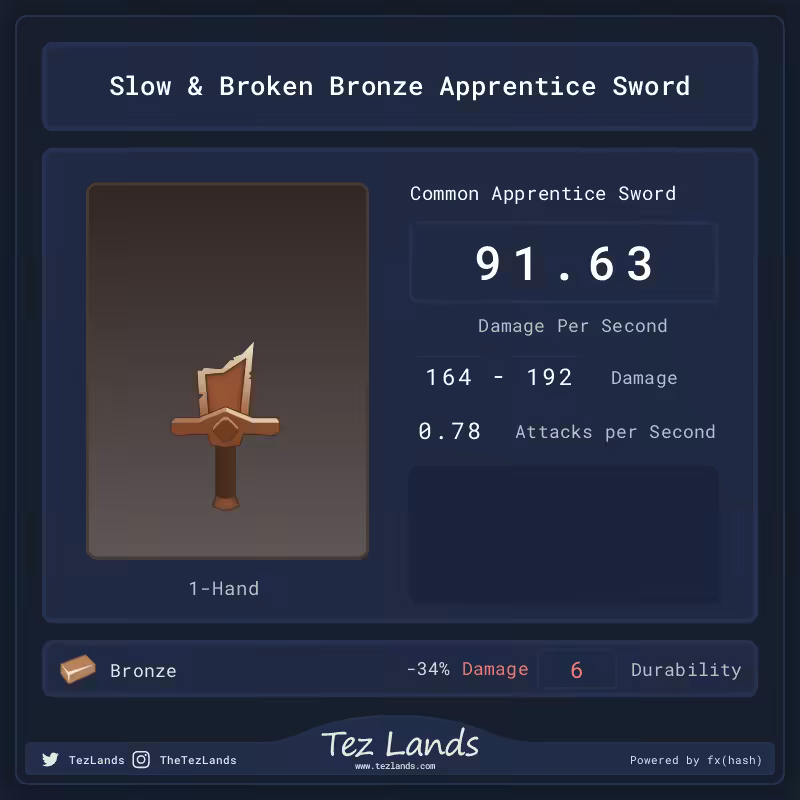 Apprentice Sword #13