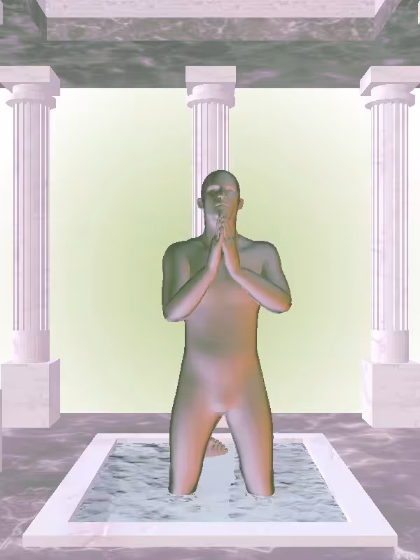 HeavenComputer: The Praying Olive Sunset Man #5402