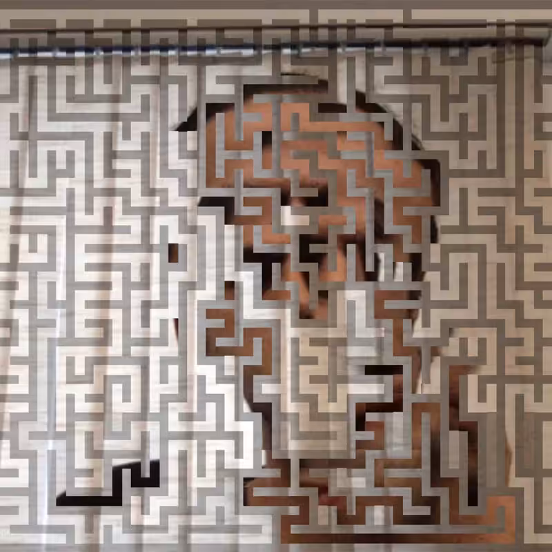 Self-portrait in a maze #1