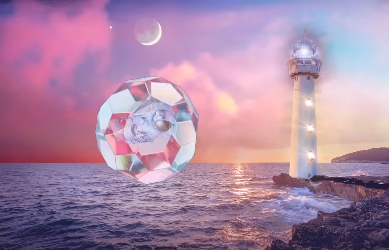 Crystalline lightnaught; vibes of mind.