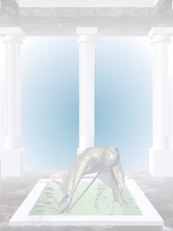 HeavenComputer: The Rising Mossy Champagne Woman #3401