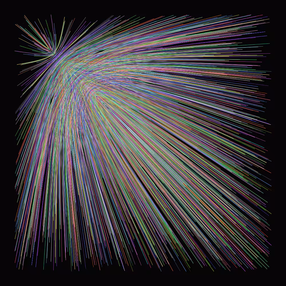 one thousand colorful lines //