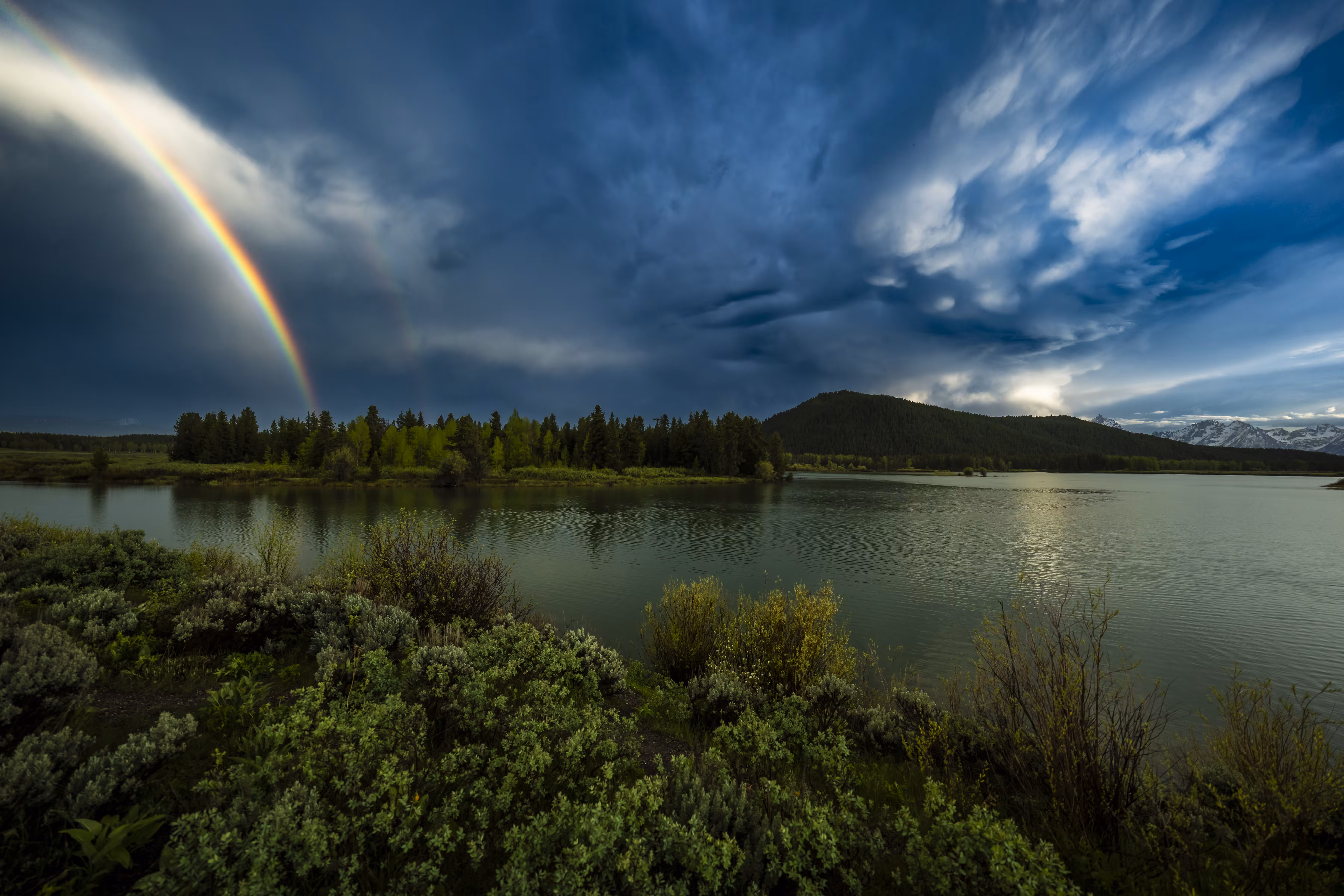 Rainbow on Mirror Lake Tetons 